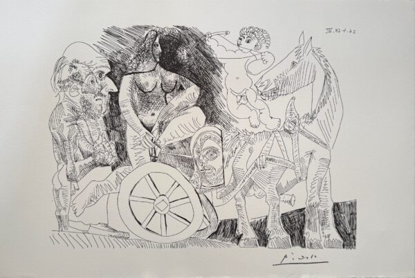Char Romain Monté par un Athlète Féminin - Pablo Picasso