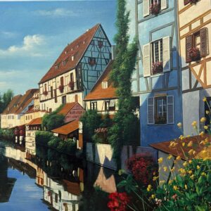 Village Fleurie au Bord du Fleuve - Ecole Française Xxe