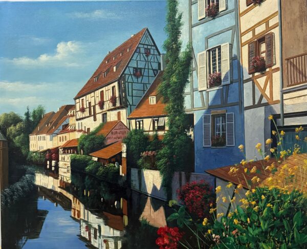 Village Fleurie au Bord du Fleuve - Ecole Française Xxe
