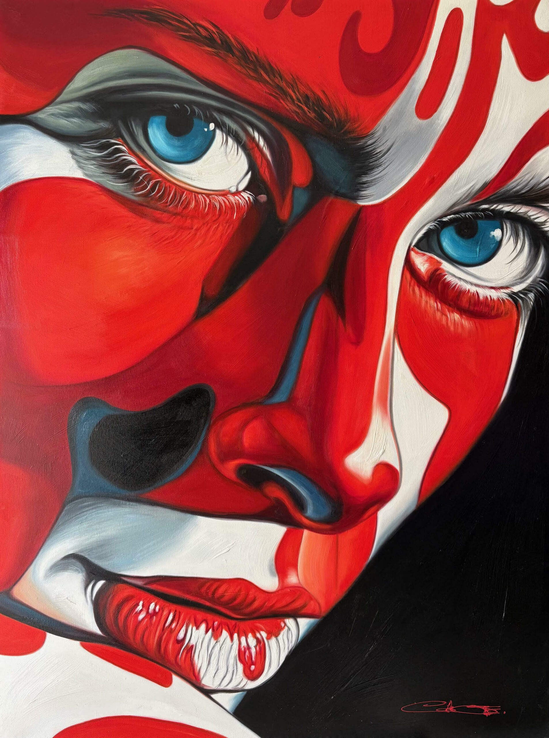 Visage aux Motifs Rouge - Jack Gage – Image 1