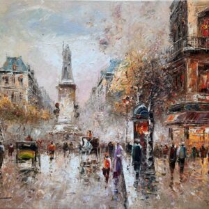 Place de la Bastille Sous la Pluie - Christof Vevers