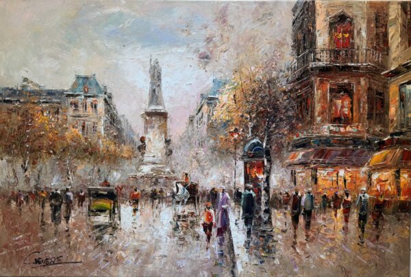 Place de la Bastille Sous la Pluie - Christof Vevers