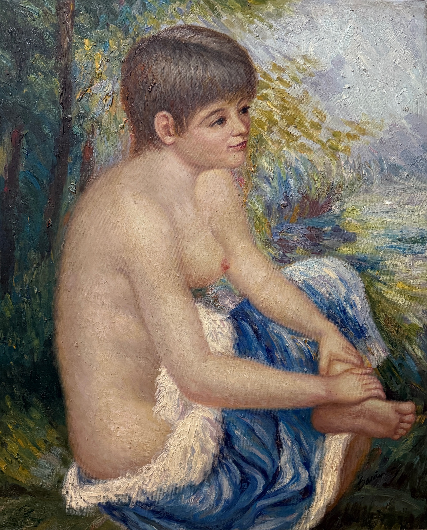 Nu au Bord de L’eau - 20E Eeuw Ecole Moderne – Image 1