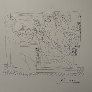 Modèle Contemplant un Groupe Sculpté - Pablo Picasso