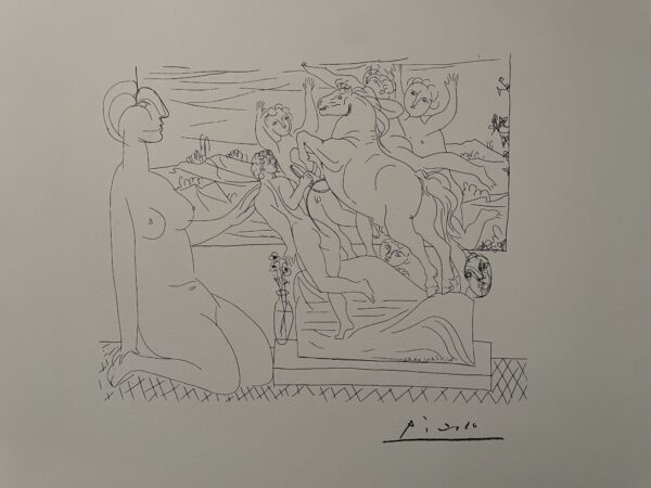 Modèle Contemplant un Groupe Sculpté - Pablo Picasso