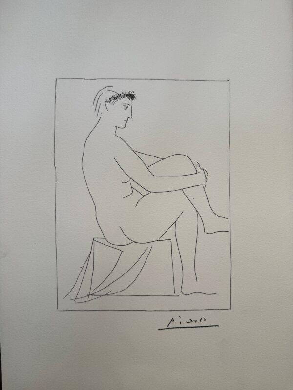 Femme Nue Couronnée de Fleurs - Pablo Picasso