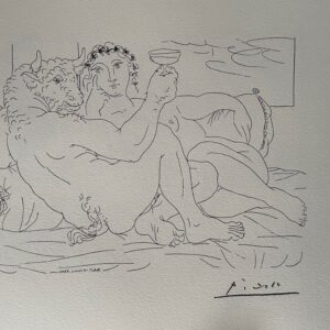 Minotaure Buveur et Femme Couchee - Picasso Pablo