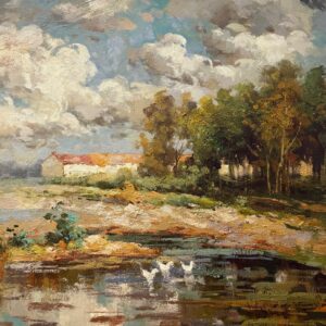 Rivière et Paysage Automnal - Francis Christaux  Xx
