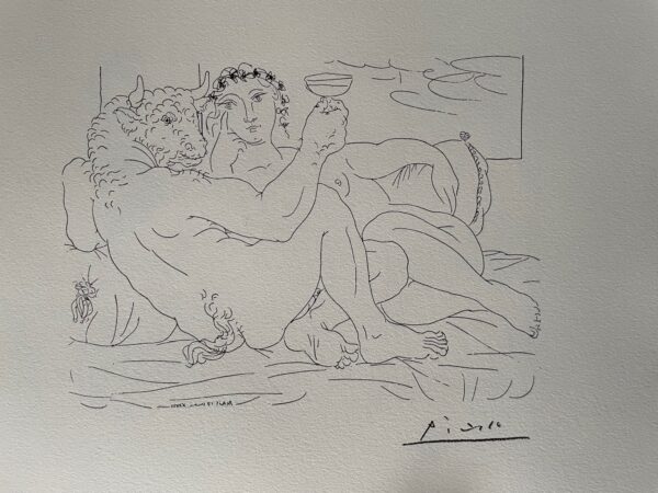 Minotaure Buveur et Femme Couchee - Picasso Pablo