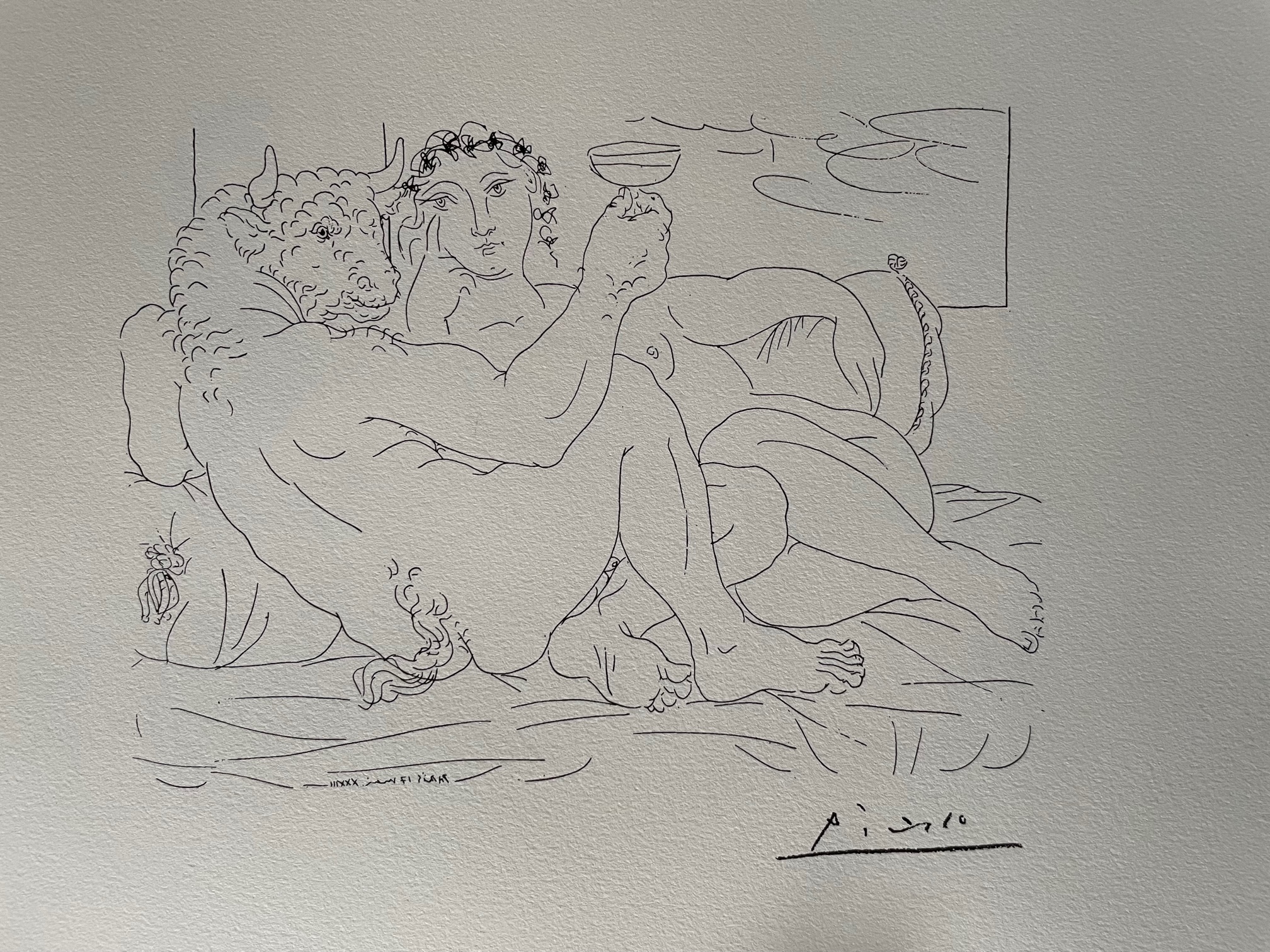 Minotaure Buveur et Femme Couchee - Picasso Pablo – Image 1