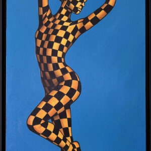 Figure Serpentine sur Fond Bleu - Jack Gage