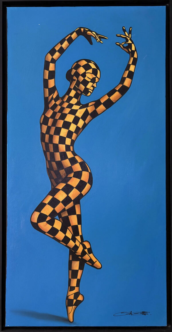 Figure Serpentine sur Fond Bleu - Jack Gage