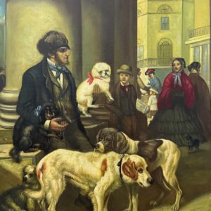 Scène avec Chiens - Ecole Française Xxe