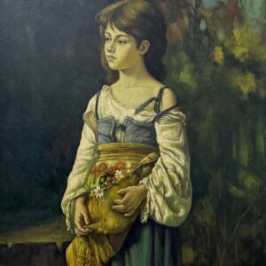Jeune Femme en Costume Traditionnel - Ecole Française Xxe