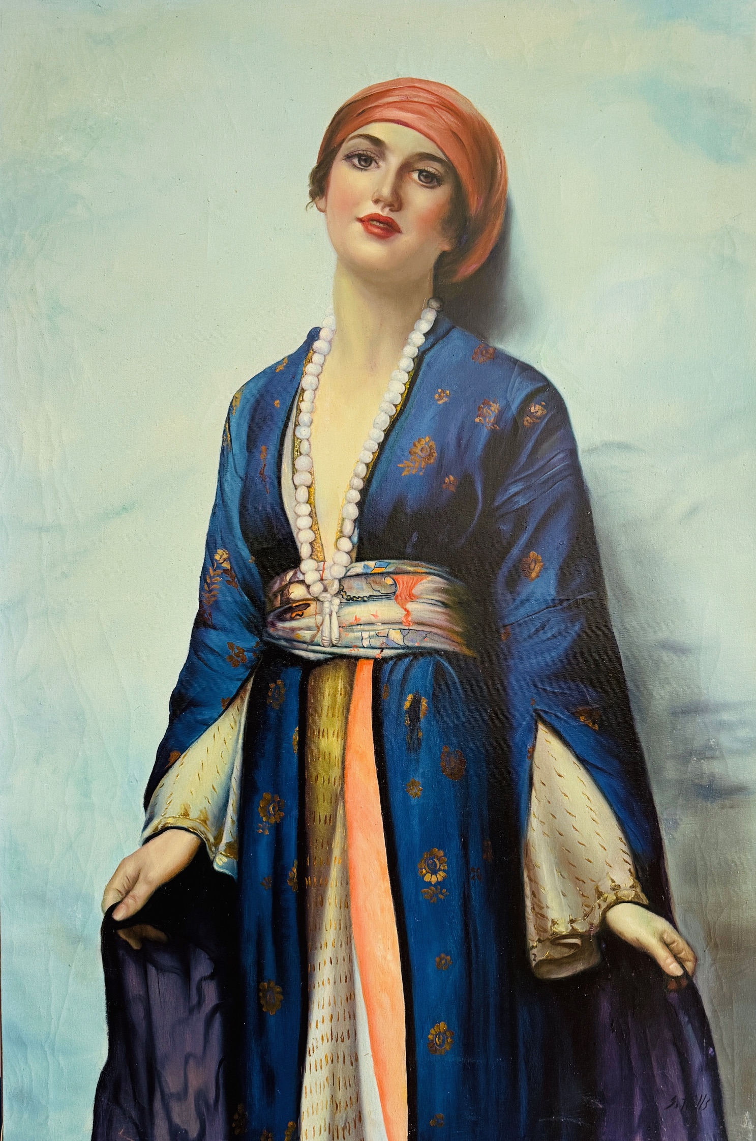 Portrait en Bleu Profond - Samuel Smills – Image 1
