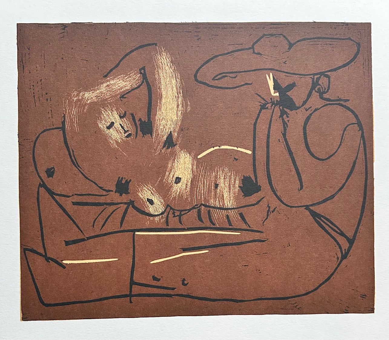 Femme Couchée et Homme au Grand Chapeau - Pablo Picasso – Image 1