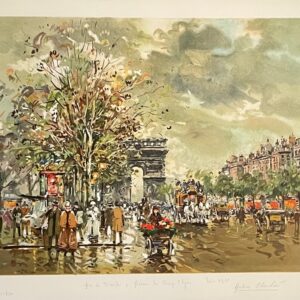 L'arc de Triomphe et les Champs Elysées - Antoine Blanchard