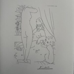 Le Repos du Sculpteur et le Modèle au Masque - Picasso Pablo
