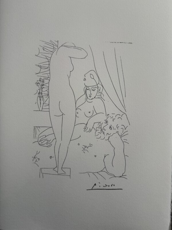 Le Repos du Sculpteur et le Modèle au Masque - Picasso Pablo