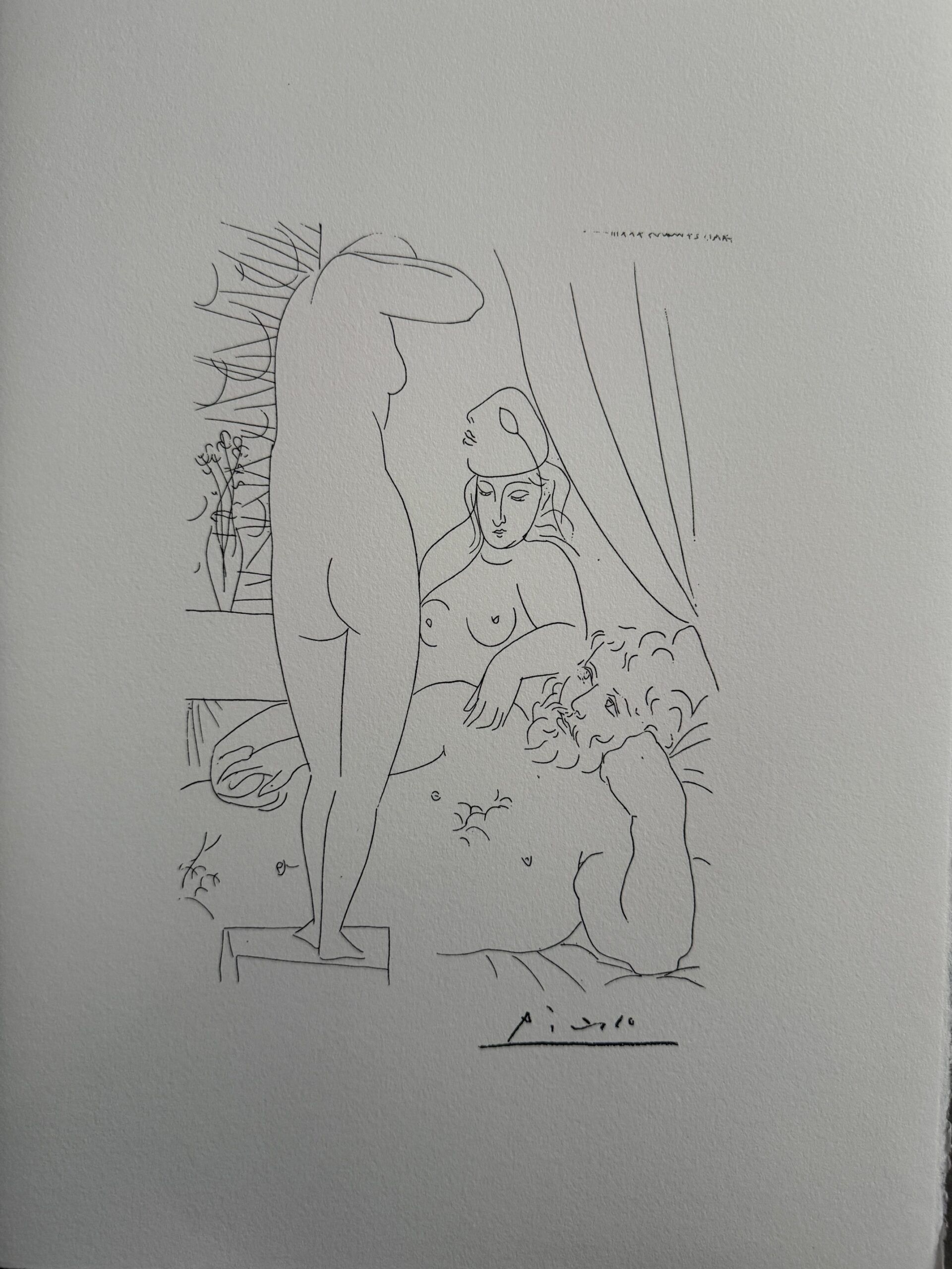 Le Repos du Sculpteur et le Modèle au Masque - Picasso Pablo – Image 1