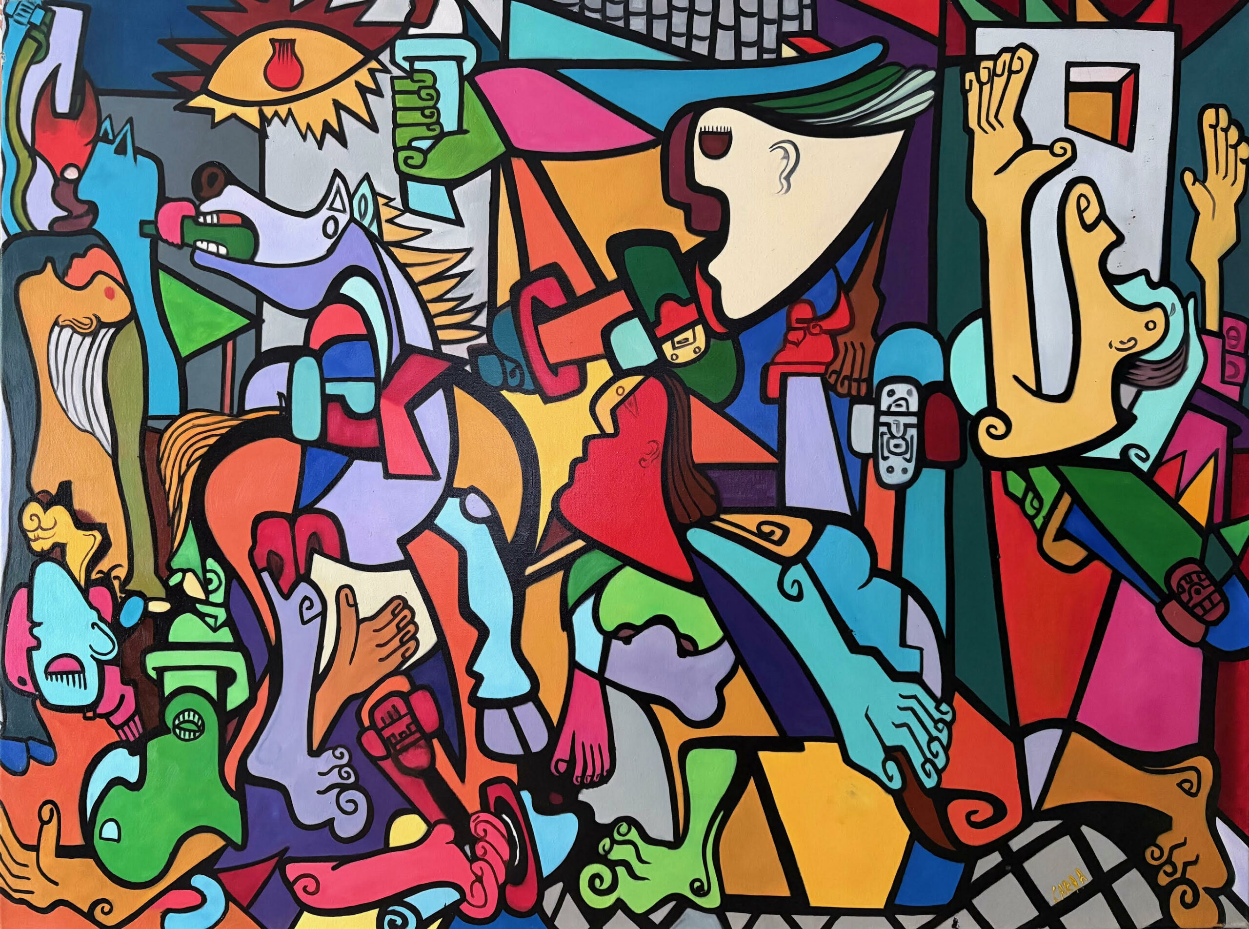 Composition Abstraite Géométrique - Jean Carra – Image 1