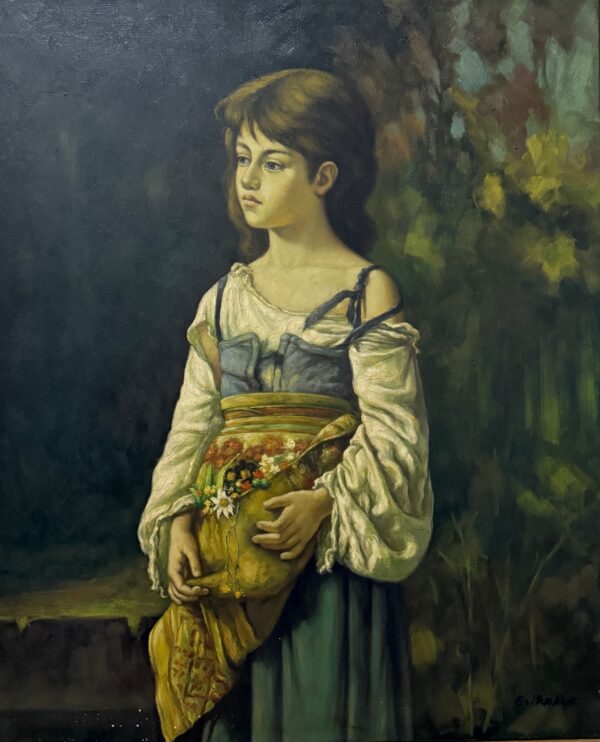 Jeune Femme en Costume Traditionnel - Ecole Française Xxe