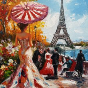 Scène Parisienne Festive - Vladimir Petrov