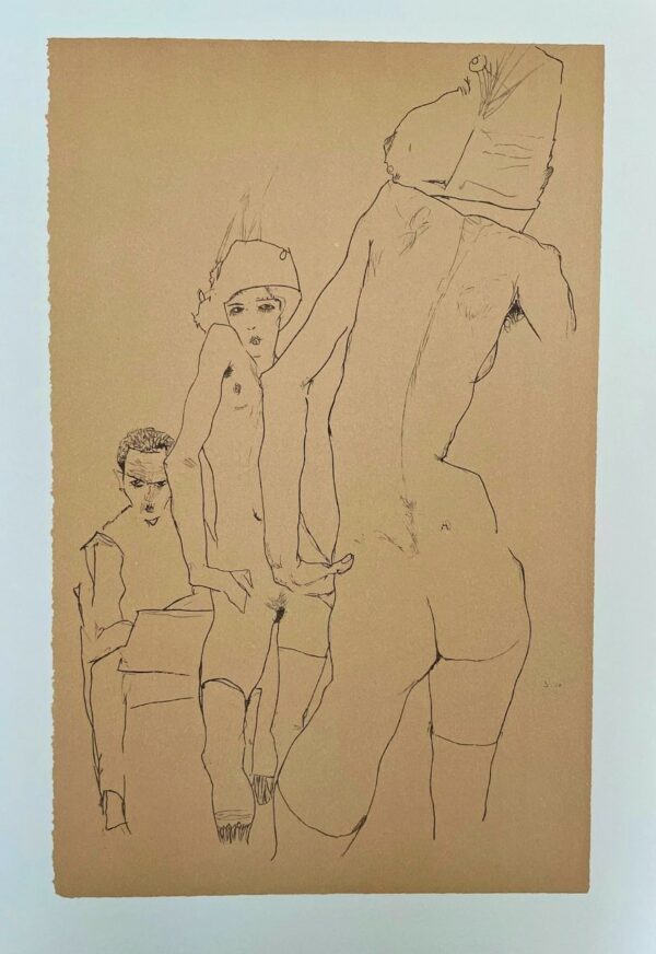 Le Peintre et Son Modele - Egon Schiele