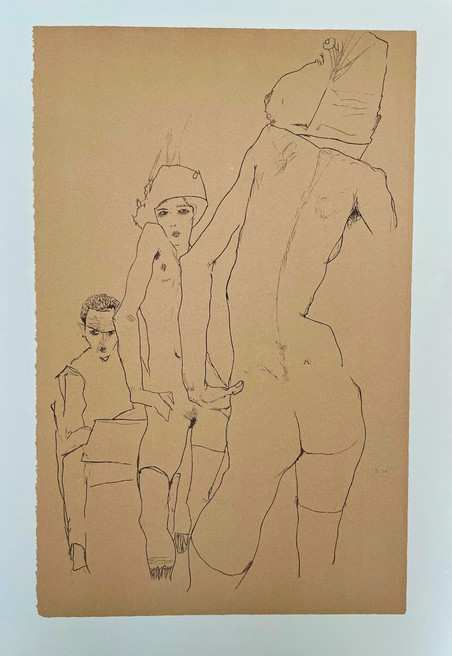 Le Peintre et Son Modele - Egon Schiele – Image 1