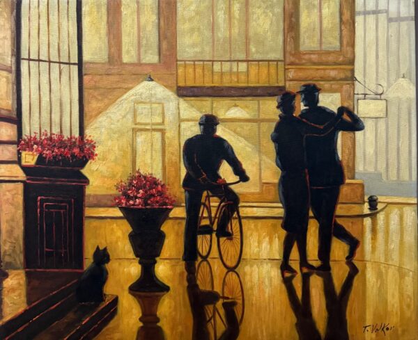 Scène de Bal en Intérieur - Xxe T. Valkon