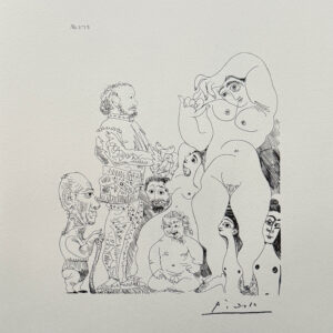 Autoportrait À la Canne, avec Comédien, Amour Replet et Femmes - Pablo Picasso