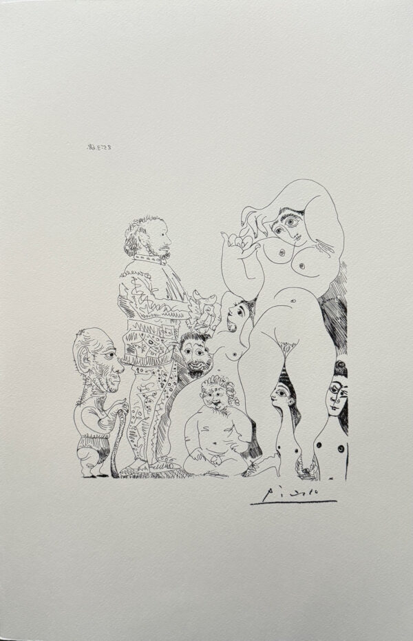 Autoportrait À la Canne, avec Comédien, Amour Replet et Femmes - Pablo Picasso