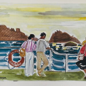 Sur le Pont du Bateau - Yves Brayer