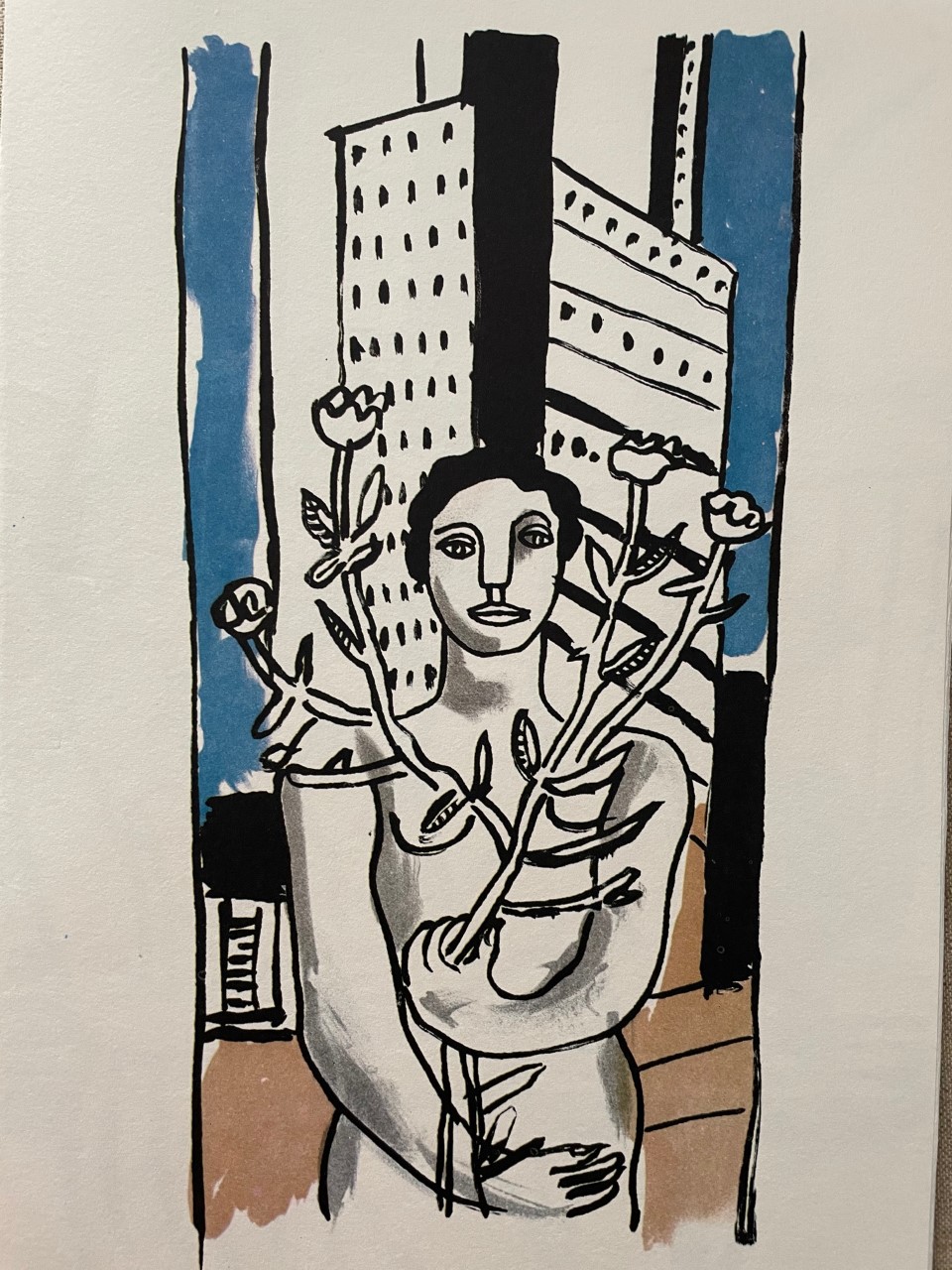 Femme aux Fleurs - Fernand Leger – Image 1