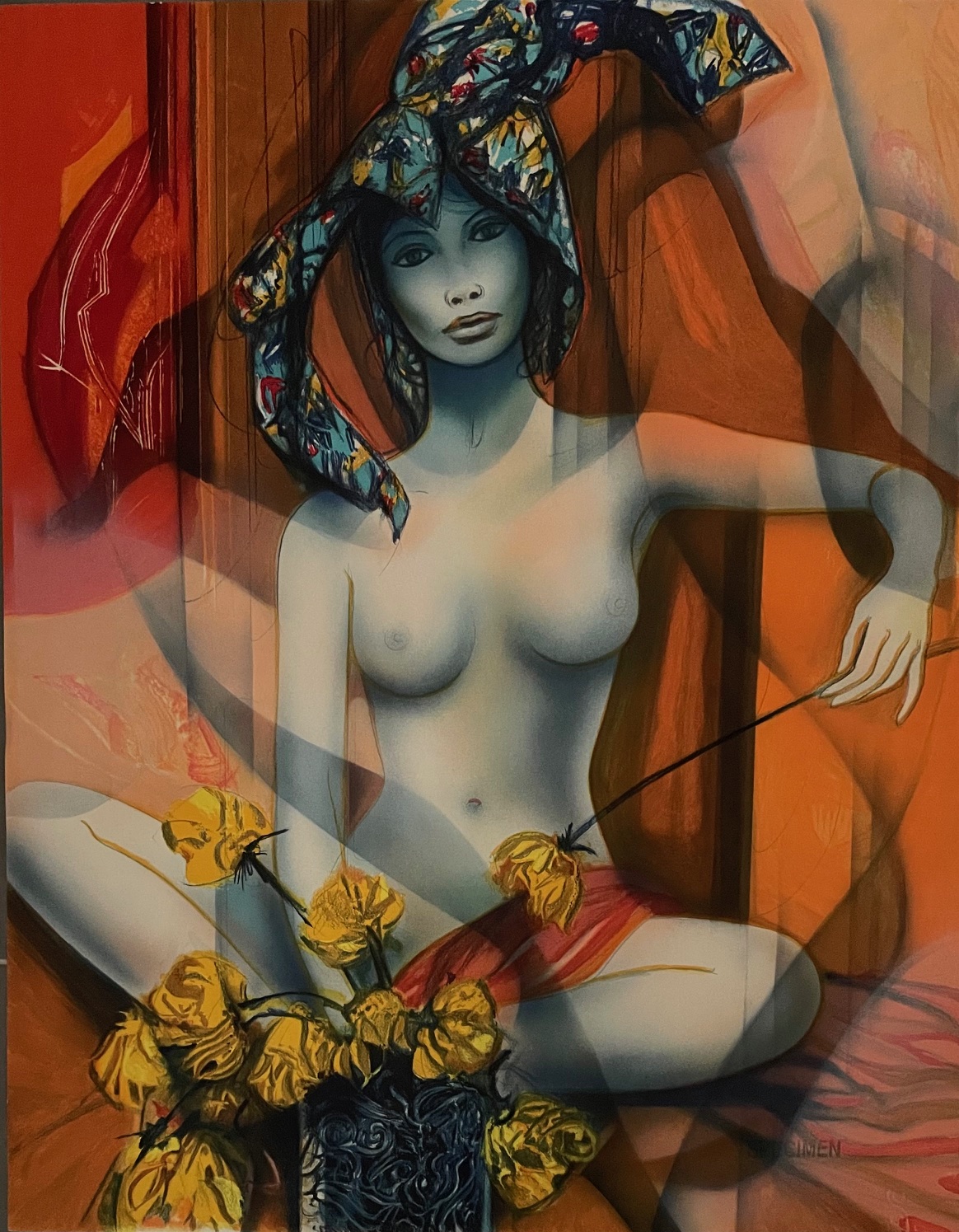 Nude With Flowers - Valadié Jean-Baptiste – Image 1