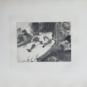 Nu Assis sur un Lit - Edgar Degas