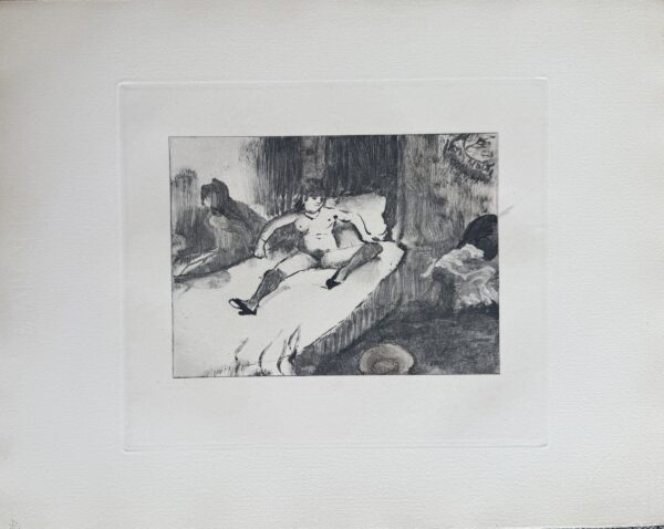 Nu Assis sur un Lit - Edgar Degas