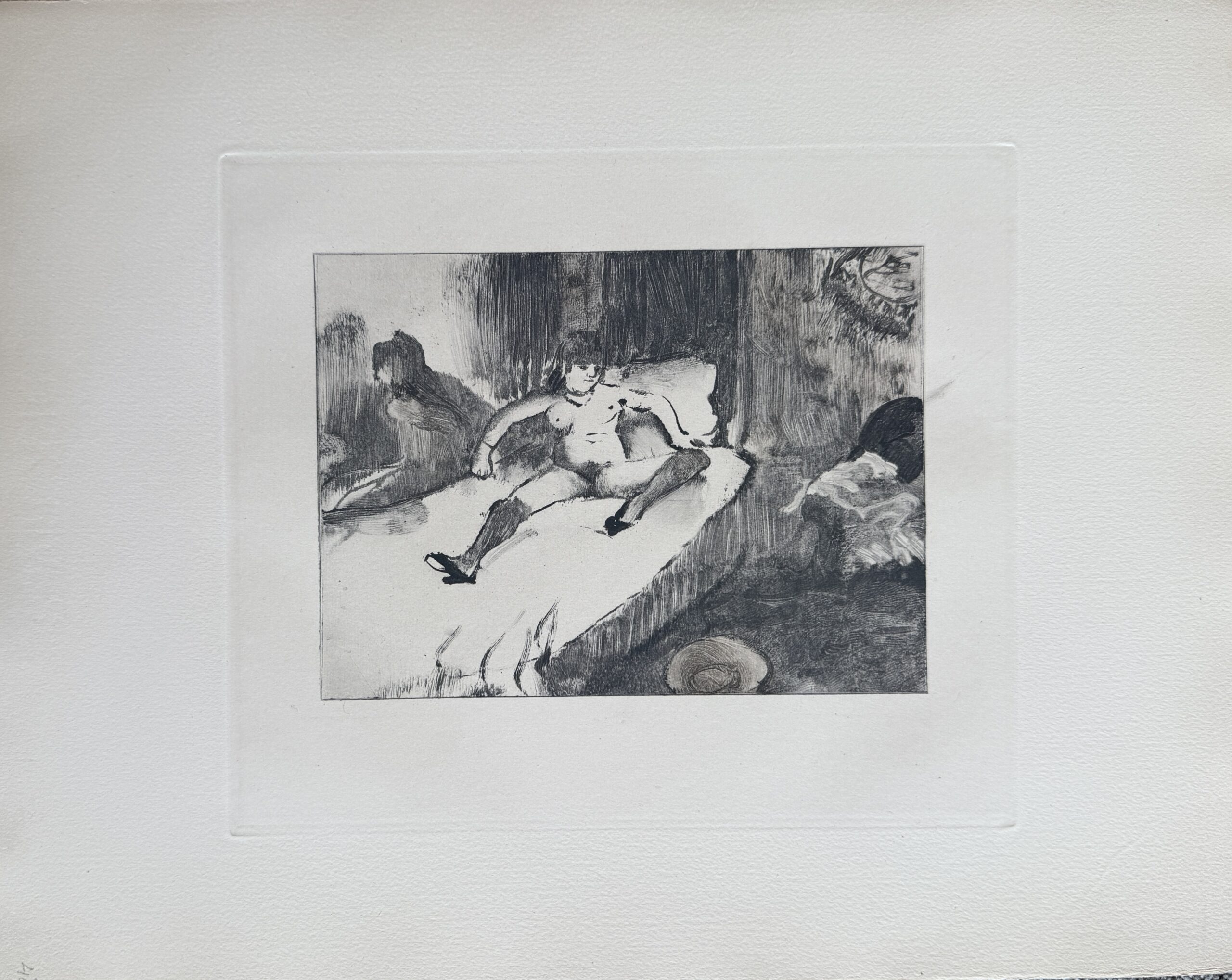 Nu Assis sur un Lit - Edgar Degas – Image 1