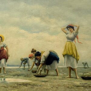 Enfants Jouant sur la Plage - Franck Castel