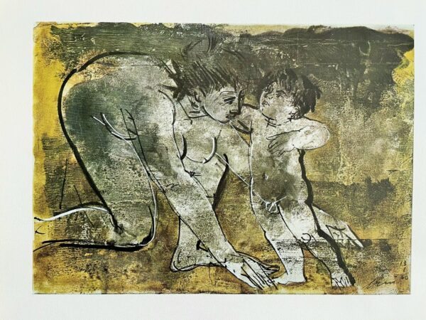 Mère Jouant avec un Enfant - Hans Erni
