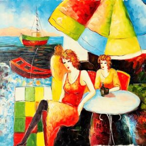 Les Deux Jumelles au Cafe du Port - 20E Eeuw Barmoz