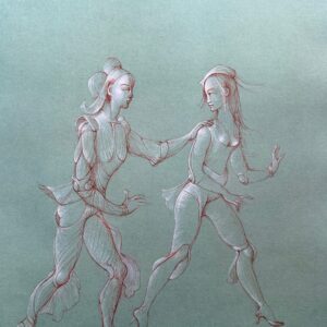 Couple en Promenade 1980 - Léonor Fini