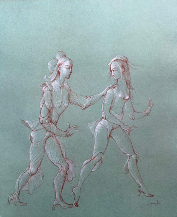 Couple en Promenade 1980 - Léonor Fini