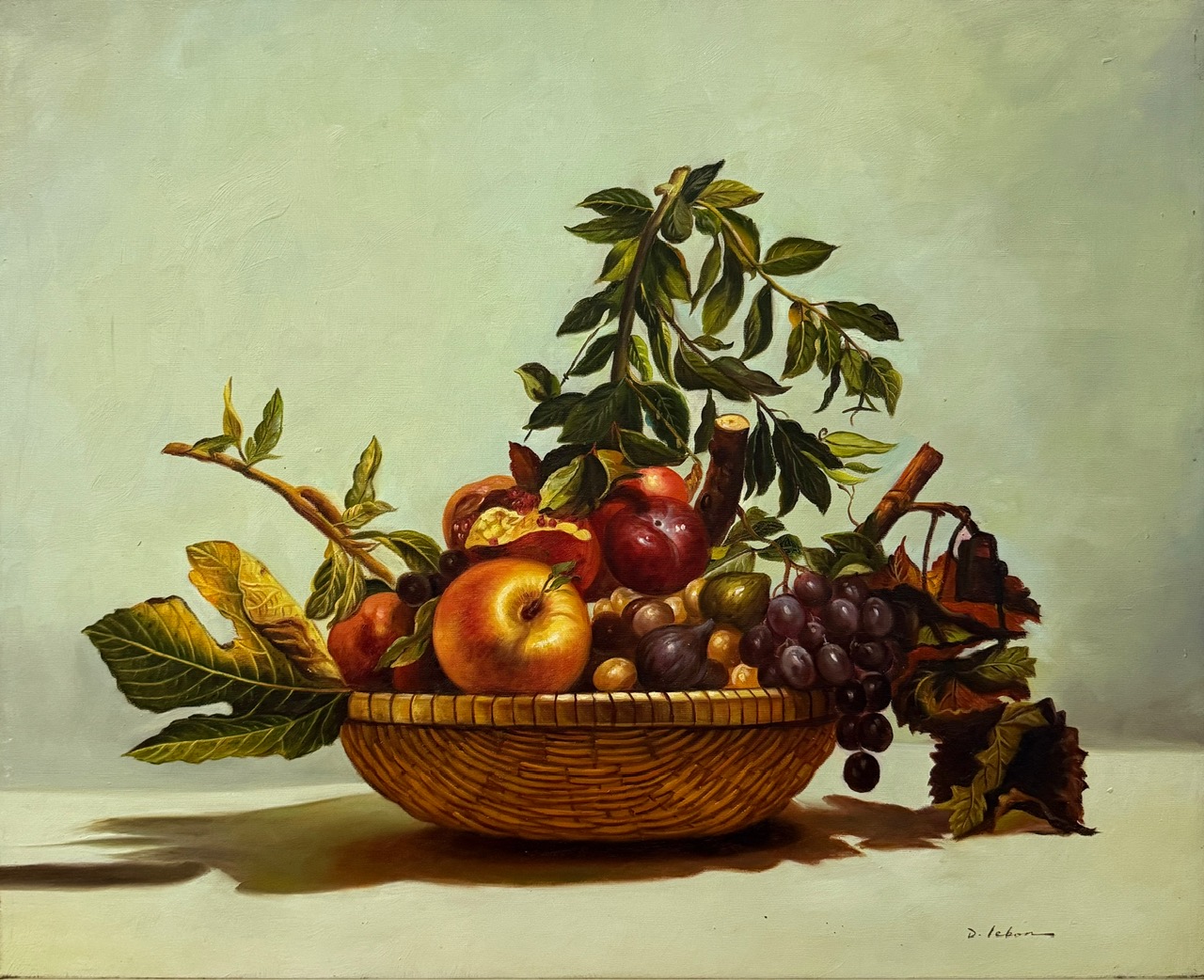 Corbeille de Fruits Exotiques - Ecole Française Xxe – Image 1
