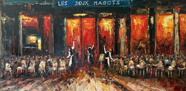 Terrasse Animee, Scene Nocturne - Palmieri Antonio