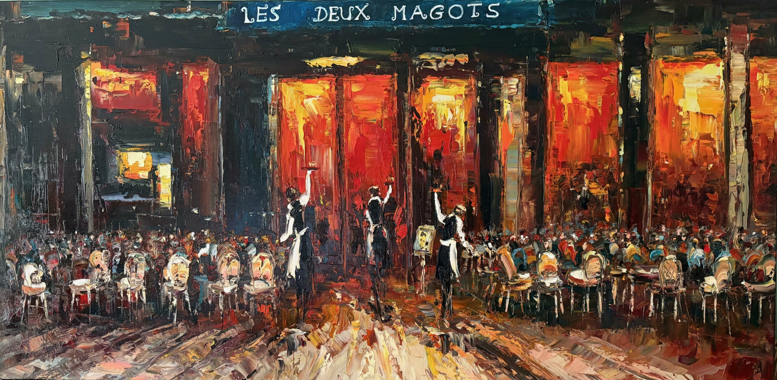 Terrasse Animee, Scene Nocturne - Palmieri Antonio – Image 1