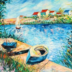 La Barque Echouee - Ueckerman Paul Xxe Siècle