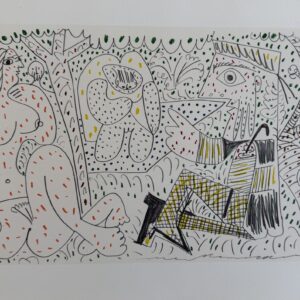 Composition Linéaire aux Figures - Pablo Picasso