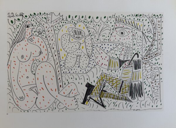 Composition Linéaire aux Figures - Pablo Picasso
