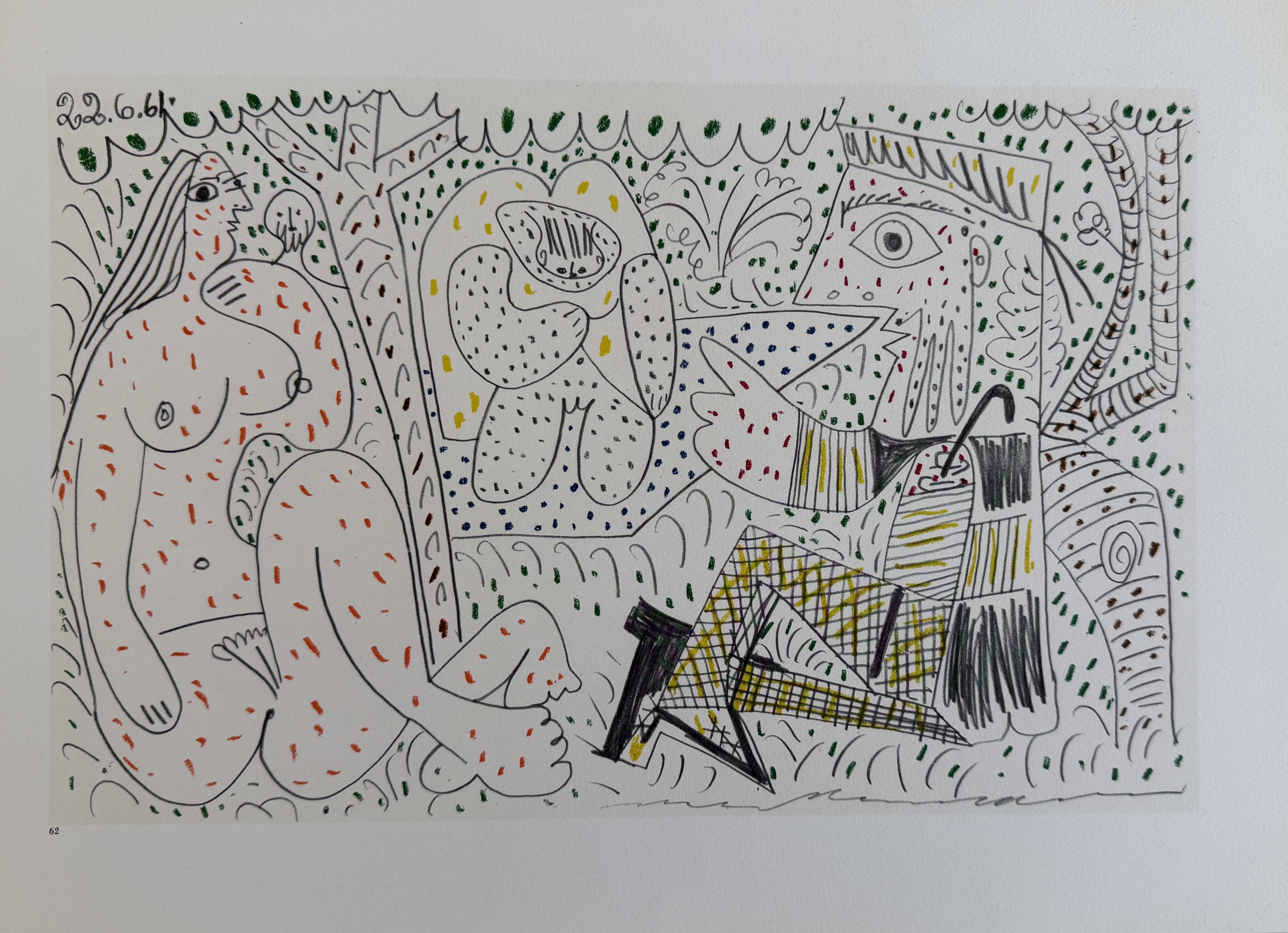 Composition Linéaire aux Figures - Pablo Picasso – Image 1